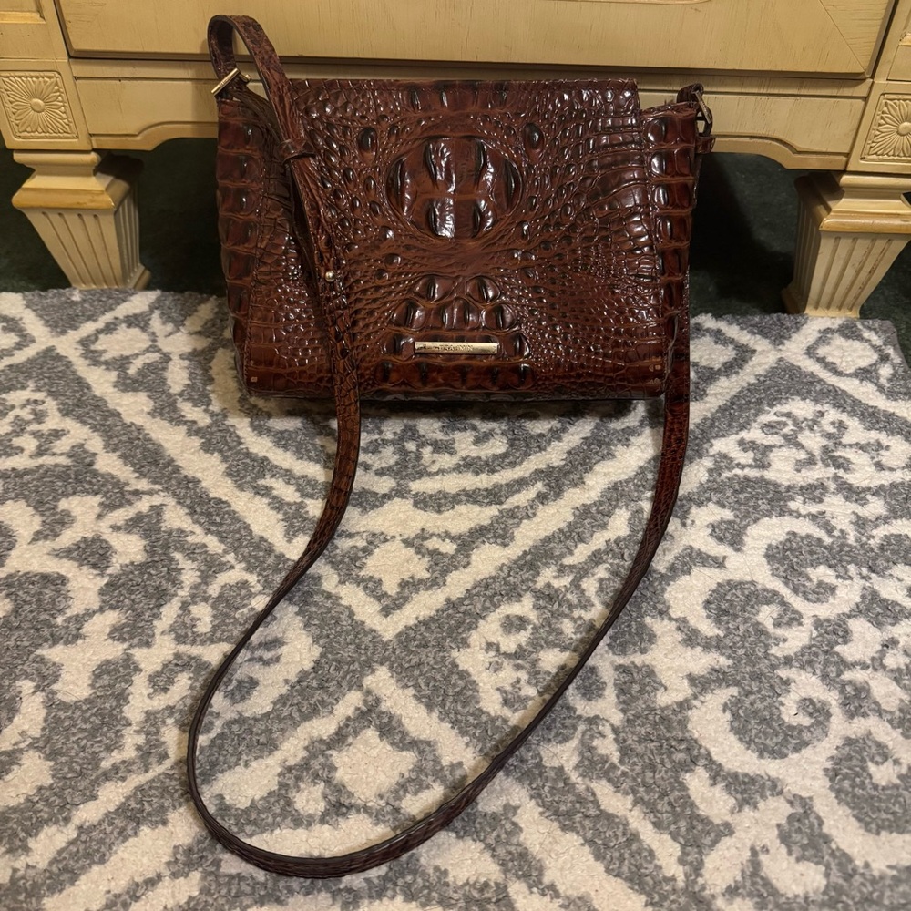 Brahmin Brown Crocodile Embossed Women's Bag